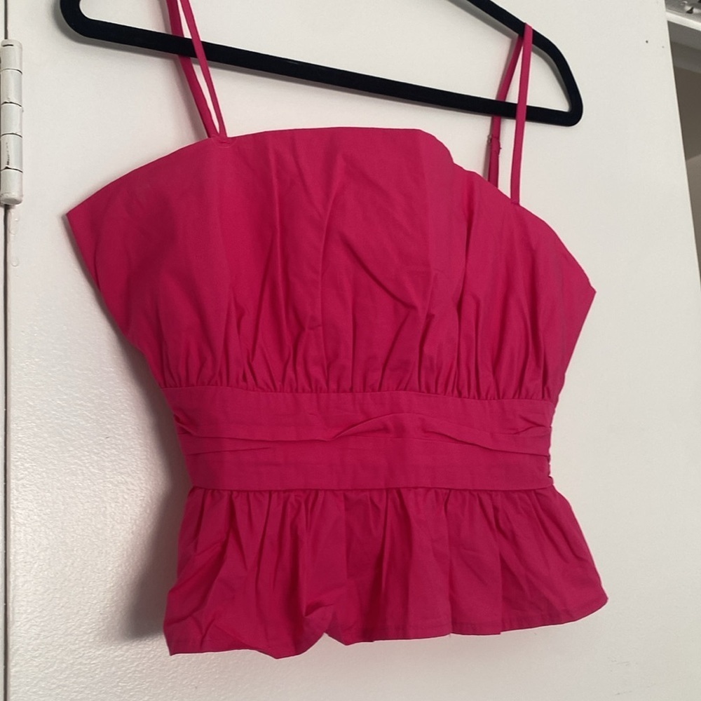 NWT Nasty Gal Hot pink Peplum Cami tank top size 8 - Picture 12 of 12